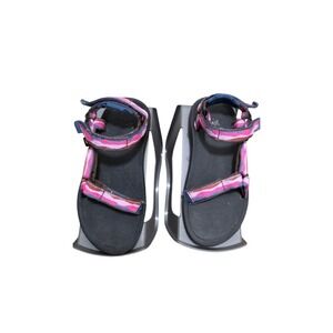 Teva Kids Sport Sandals Size 3 Adjustable Straps Pink & Blue Striped Lightweight